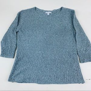 New York & Co  Grey top . 3/4 Sleeves  size XS